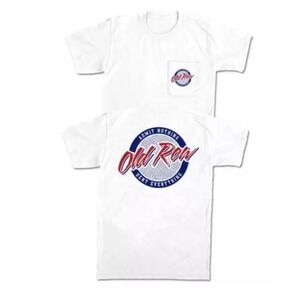 Old Row White Pocket T Shirt Men's Medium Comfort Colors Graphic Tee